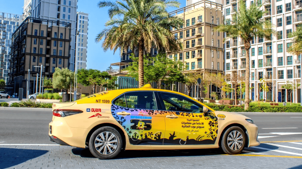 Taxi Advertising Gets a SpongeBob Makeover with OSN+