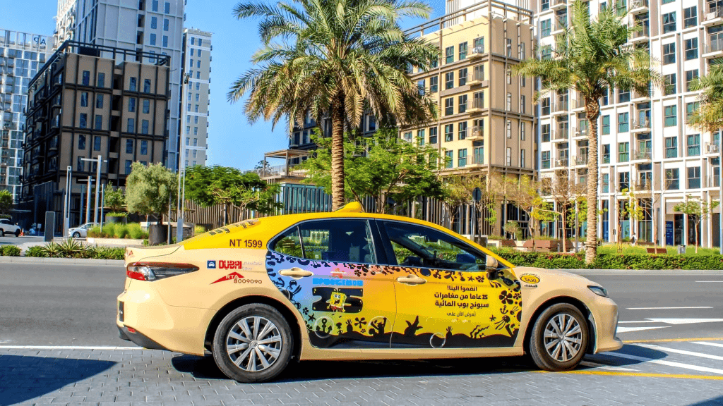 Taxi Advertising Gets a SpongeBob Makeover with OSN+
